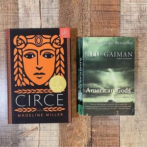 Circe and American Gods Fantasy Book Bundle Madeline Miller Neil Gaiman